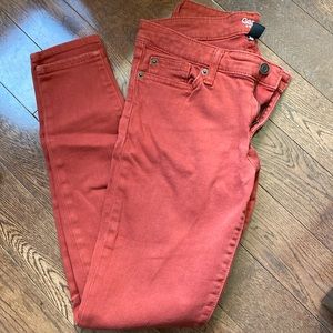Gap size 2 rust red skinny jeans